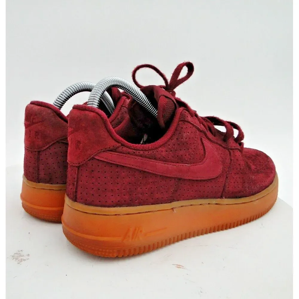 Nike Air Force Burgundy Suede Deep Garnet 749263 600 Women's‎ Size 7.5